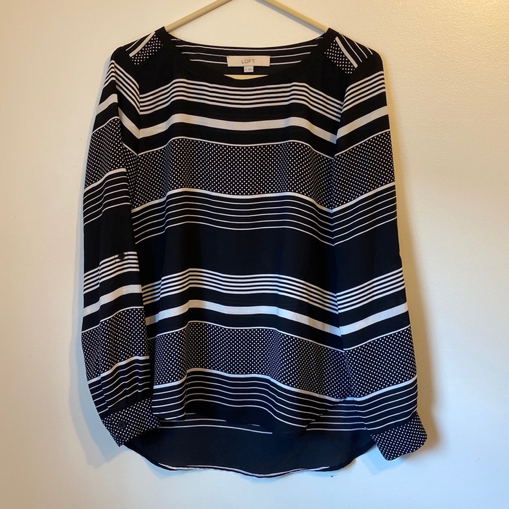Loft Oversized striped blouse